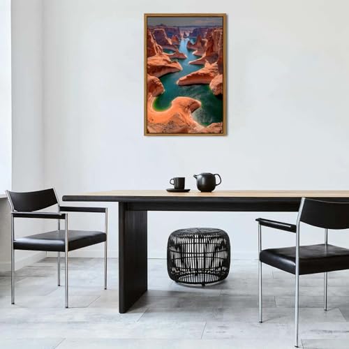 Image of Glen Canyon Wall Art Western Arizona National Park Poster Colorado River Scenery Wall Decor Southwestern Red Rock Mountain Desert Landscape Canvas Prints for Living Room Bedroom Home Decoration 24x36 inch