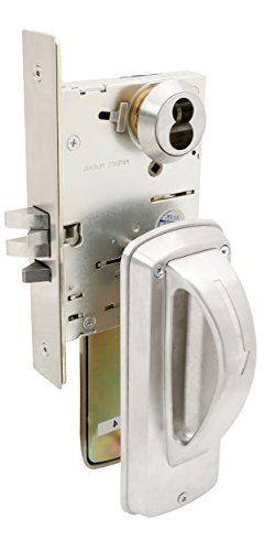TownSteel MRX-A-07-RH-IC Mortise Lock with Ligature Resistant Arch Trim, Grade 1, US32D, Store Function, SFIC Less Core, Right Handed, Stainless Steel
