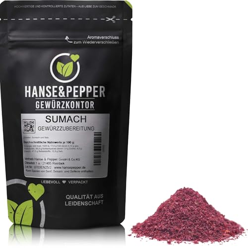 250g Sumach gemahlen Essigbaumfrucht Sumak Gewürz natürlich vom Hanse&Pepper Gewürzkontor...