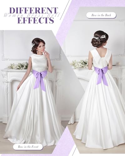Image of Glitopper Women Chiffon Sash Belt Dress Sash Waist Bridal Wedding Belt 50s Accessories 3'' Wide