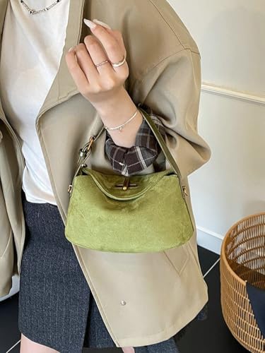 Slouchy Suede Hobo Bags Women Cute Underarm Shoulder Bag Crescent Crossbody Purses Trendy Travel Satchels Tote Handbag 20252