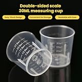 10 PCS 30ml Plastic Liquid Measuring Cups, Graduated Reusable Small Plastic Medicine Cups, 1 OZ (30ml) Clear Kitchen Small Measuring Cup Transparent Labs Measure Tool - Image 3