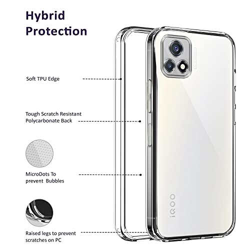 Image of Jkobi Back Cover Case for Vivo iQOO U3 | iQOO U3x (Silicone Crystal Clear | Pure Camera Protection | Soft and Flexible for Charger and Headphone sockets | Transparent)