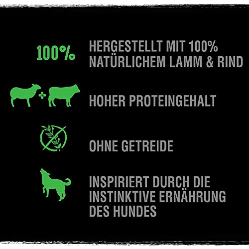Crave Adult Trockenfutter mit Lamm & Rind, 7kg (1 Beutel) – Premium Hundefutter trocken mit hohem Proteingehalt und ohne Getreide – Hergestellt mit 100 Prozent natürlichem Lamm & Rind