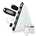 USB Hub 3.0 Vertical Data Hub with Long Cord - 4 Port Black & White Charger Splitter USB Extension Cable - Extra USB Ports for Devices Such as Xbox One PS4 Mac PC Laptop Desktop