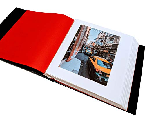 Self Adhesive Photo Album, Vegan Black Leather, 100 Pages 50 Sheets, Scrapbook, Wedding, Magnetic Sheet, Self Stick, 4x6, 5x7, 8x10, 8-1/2x11, Picture, Family, Large, Travel, Book, Portfolio