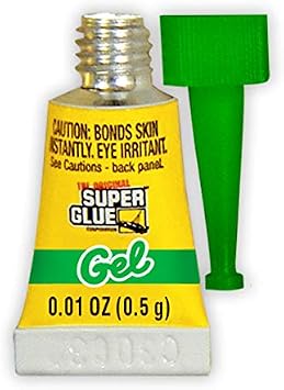 Super Glue Gel, 5 Mini Single-Use Tubes, Clear, Instant Bonding, No-Drip Formula, Cyanoacrylate Adhesive, Precision Tip for Wood, Metal, Plastic, Crafts, Ceramic, and Vertical Surfaces