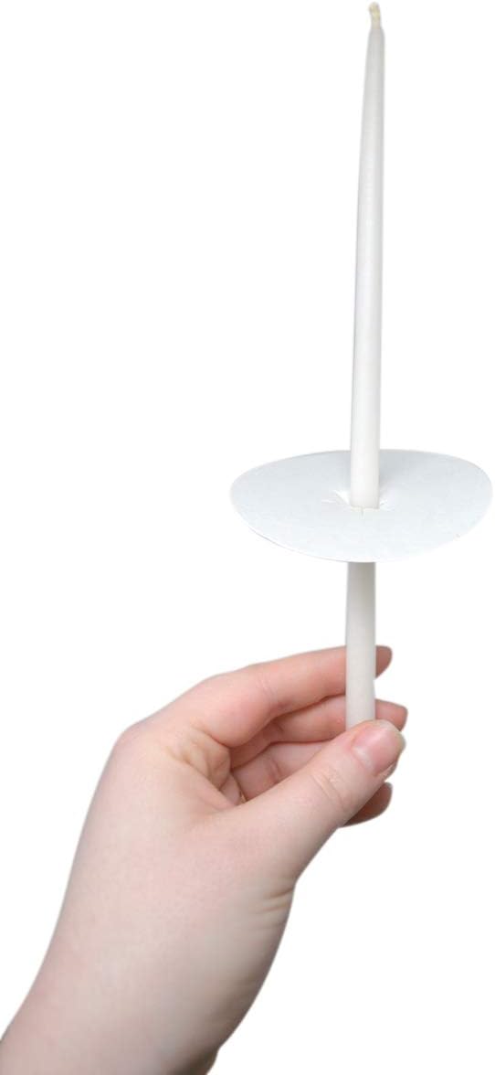 Congregational 9 Inch Stearine Wax Taper Candle Church Service Set, Box of 100