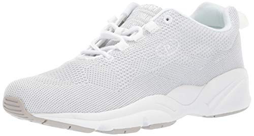 Propét Women's Stability Fly Shoe, White/Silver, 11 B US