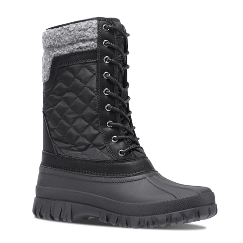 CAMEL CROWN Snow Boots for Women - Waterproof Booties with Warm Fur Lined Lace-up Shoes for Winter Outdoor2