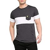 brave soul uhr damen Colourblock-Design Brave Soul Herren T-Shirt Pious Colourblock, kurzärmelig - - Medium