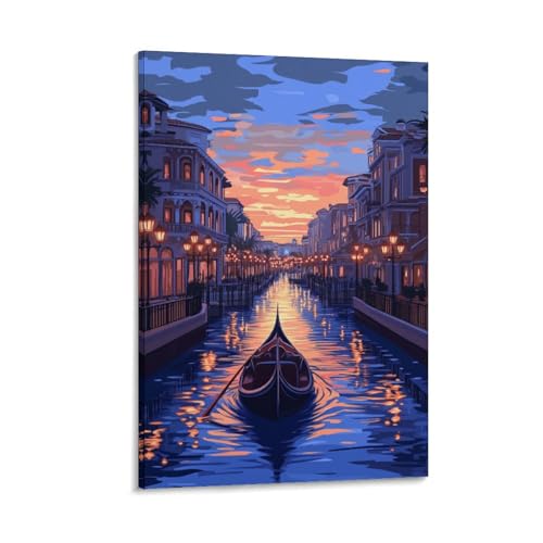 Tableau Venise impression sur toile déco murale premium 40x60cm