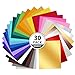 Lámina de vinilo para plotter (30 unidades, 30,5 x 20,5 cm, autoadhesiva) para Cricut - 30 láminas de vinilo para la decoración de fiestas o días festivos (30 colores)