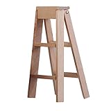Design traditionnel et excellente finition : cet escalier vintage pliable en bois pour maison de poupée présente un design traditionnel avec une finition méticuleuse, améliorant l'élégance générale de votre maison de poupée.