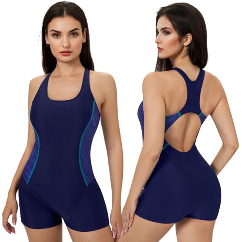 Catálogo para Comprar On-line Ropa de Ropa de natación con protección solar para Mujer los mejores 10. 45 KTMOUW Traje de Baño Mujer Natacion Trajes de Baño Mujer Natacion para Playa, Piscina, Surf, Natación, Verano,Azul Oscuro L