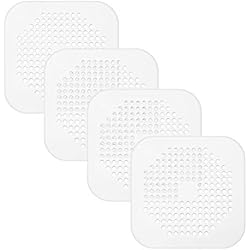 Rejilla Fregadero Ikea PanBeiQiWEU 4 Piezas Tapa Desague Ducha, Silicona Protector de Drenaje, Colador Fregadero Ducha, Atrapa Pelos Colector Bañera Cubierta de Drenaje, Tapon Fregadero para Cocina Baño Ducha - Blanco