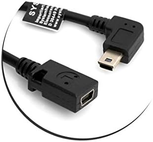System-S Mini kabel USB 90° lewy kątowy wtyczka kątowa na mini gniazdo USB kabel do transmisji danych kabel do ładowania 27 cm