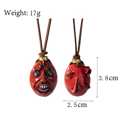 Mullike The Egg Of The King Cosplay Pendant Necklace Behelit Haou No Tamago Necklace for Men Jewelry Set Gift for Fan (The Egg Of The King)2