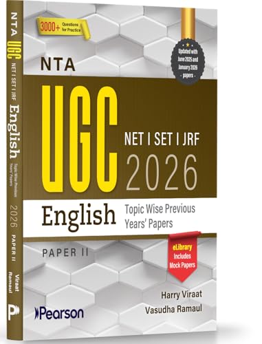 Image of Pearson UGC NET English Paper 2 Previous Years Papers | For NET /SET /JRF | Solved 2004-2026 PYQs, Topic & Author-wise, Literary Theory, Criticism & Mock Tests (UGC preparation series 2026)