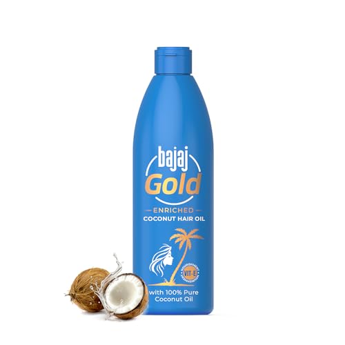 Image of Bajaj Gold Coconut Hair Oil, Enriched With Vitamin E, 300ml
