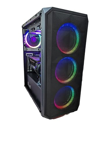 Centaurus Warrior 2 Gaming Desktop, Intel i9-14900K 24-Core, GeForce RTX 5070, 2TB NVMe SSD, 32GB DDR5 RAM, Windows 11 PRO, WiFi, Liquid Cooler. Fast VR Ready 4K Computer PC for Games, Video