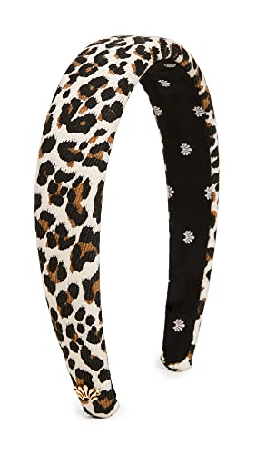 Lele Sadoughi Women's Corduroy Alice Headband, Leopard, Black, Print, One Size #TOP2