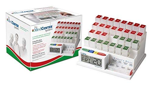 The Original Monthly Medication Organizer With Easy Set Reminder Clock By Medcenter #TOP1