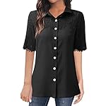 2024-New-Womens-Short-Sleeve-Shirt-Lace-Spliced-Tassel-Wave-Shirt