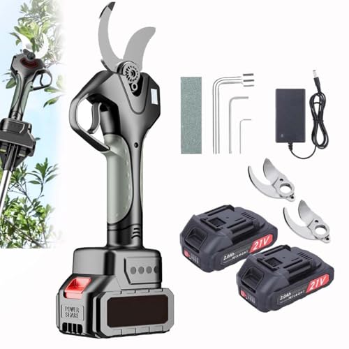 zhenmaster Electric Tree Pruning Shears with Safe-ty Lock – Cordless Garden and Vineyard Cutter with SK5 Blade – Designed for Fast, Clean Cuts on All Types of Branches(Withoutpole)