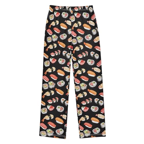 Pajama Bottoms, Various Sushi Pattern Pajamas Pant Lounge Wear Sleep Long Pants Casual Sleepwear Pjs