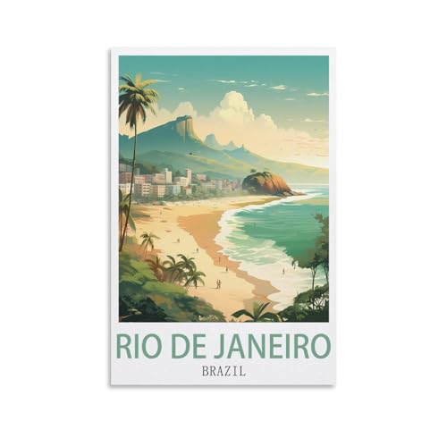 Poster Rio de Janeiro Brésil sur toile de qualité supérieure pour une décoration haut de gamme