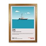 jaws poster original Colores vibrantes y vivos que atraerán la atención y cumplidos