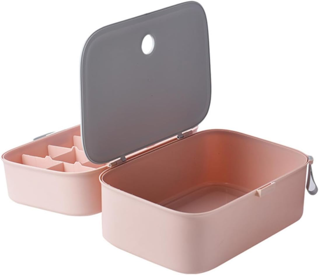 SOIMISS Pink Folding Underwear Storage Box with 12 Compartments for Travel