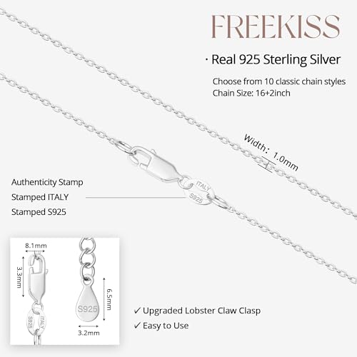 Image of Freekiss Layered Necklace Set for Women Stackable | Herringbone Snake Cuban Rope Chain, Dainty Choker, Layered Stackable, Non Tarnish, Hypoallergenic, Adjustable 14-18.5 inch