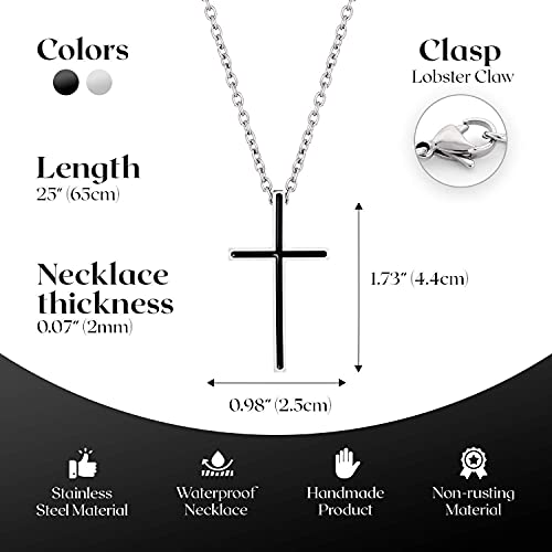 Cross Necklace For Men - Long Stainless Steel Necklace For Men With Cross Pendant By Galis Jewelry - Mens Cross Necklace #TOP2