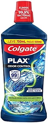 Colgate Plax Odor Control Enxaguante Bucal Sem Álcool, 750ml