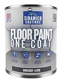 SIRAMICO COATINGS One Coat Anti-Slip Floor Paint | 1 Litres | 5 Modern Colours I Waterbased, Quick Drying Formula | White, Black, Greys (Dark Grey, 1 Liter)