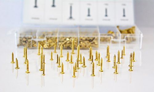 Swordfish 32051-500pc Brass Plated Wood Screw Assortment miniatura 5