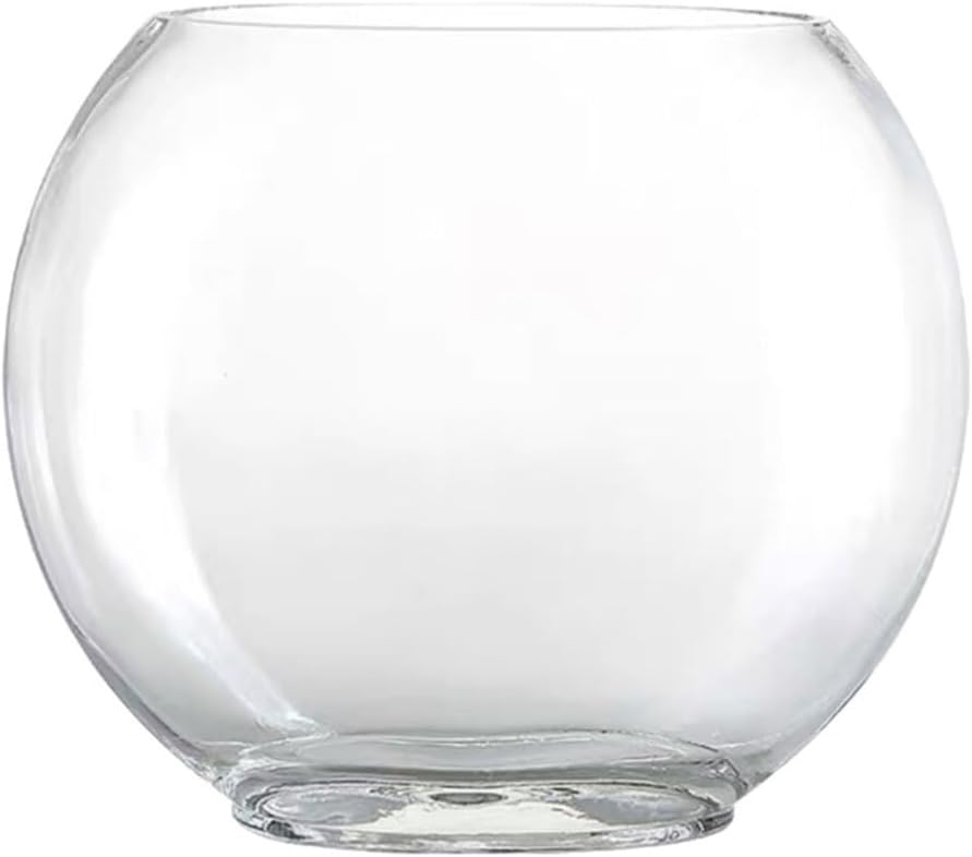 Alipis Glass Vases Bowl Fish Bowl Glass Sphericity Vase Round Bubble Planter Terrarium Globe Flower Plant Pot Ecological Bottle Small Fish Tank for Kitchen Table Shelf