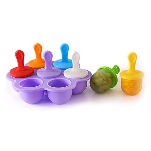 Molde de sorvete de silicone com palitos de plástico coloridos perfeitos para fazer mini sorvetes, c