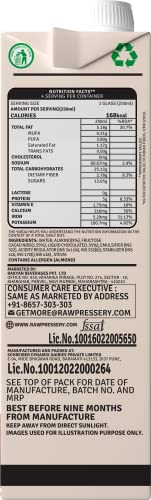 Image of Raw Pressery Almond Beverage Cacao (2 x 1000ML) 100% Lactose-Free, Plant Protein