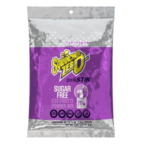 Single Serve Qwik Stik Zero, 50 Sticks/Bag, Grape