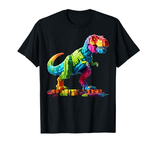 Master Builder Dinosaur Bricks Blocks Dino Toys Gifts T Rex T-Shirt