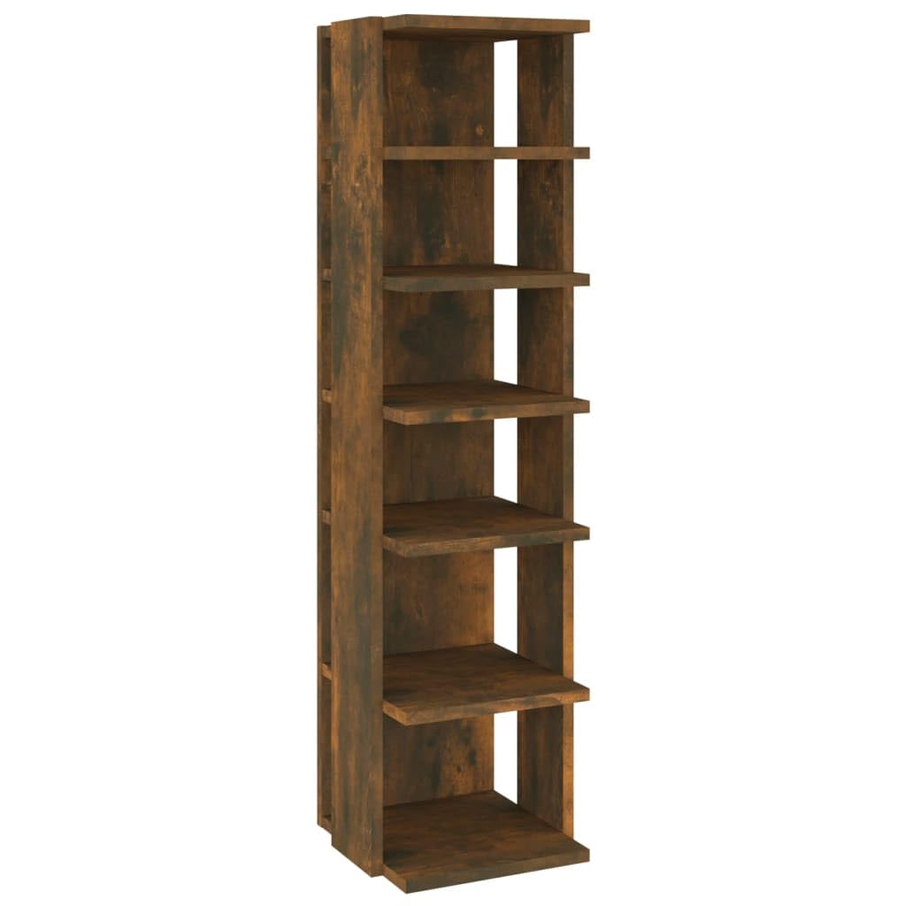 vidaXL Shoe Rack Smoked Oak 27.5x27x102 cm Engineered Wood — image 1