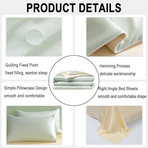 Colcha refrescante seda de hielo lavada ropa de cama premium de doble cara 8