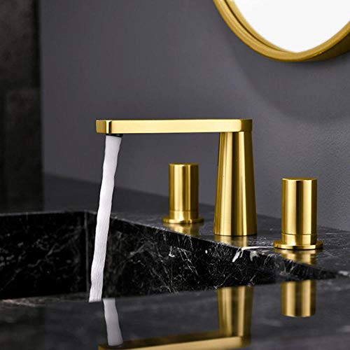 Robinet de lavabo eau chaude et froide indépendante, mitigeur 3 trous robuste