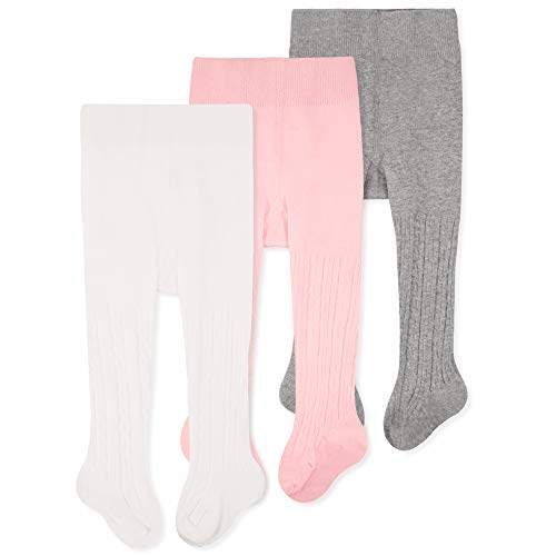 CozyWay Baby Girls Tights Cable Knit Leggings Stockings Cotton 1/3/4/5 Pack Pantyhose Infants Toddlers 0-4t