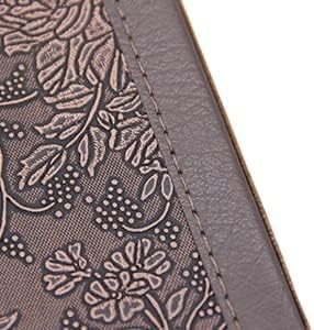 Maggift PU leather Remote Control Holder,3 Slot Remote Control Organizer Brown