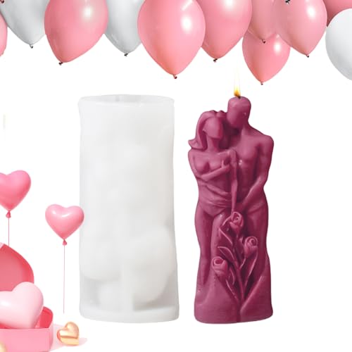 3DHugging Moule pour amoureux Outil de moulage en résine, bougie anti-adhésive flexible et moule...
