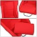 DNA MOTORING 2PCS Fixed Back Racing Bucket Seats for 4 Point Harness, Red Woven Fabric (37.5